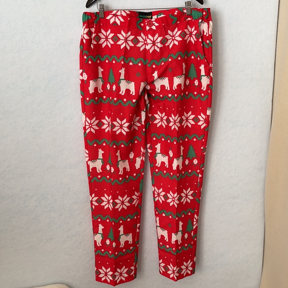 Tipsy Elves Llama Nordic Print Holiday Pants